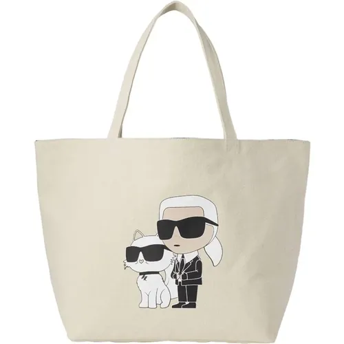 Tote Bags, female, , Size: ONE SIZE Textile Shopping Bag - Karl Lagerfeld - Modalova