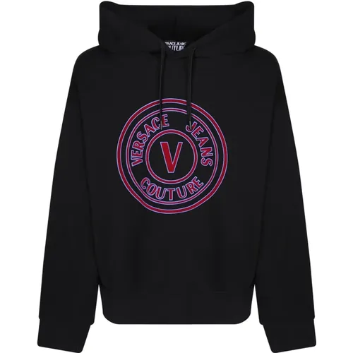 Logo Hoodie with Drawstring , male, Sizes: M, XS, S - Versace Jeans Couture - Modalova