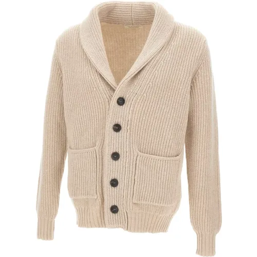 Cardigans, male, , Size: 2XL Soft Wool Cardigan Sweater - Filippo De Laurentiis - Modalova