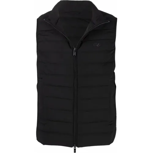 Leather Padded Gilet Jacket , male, Sizes: L - Emporio Armani - Modalova