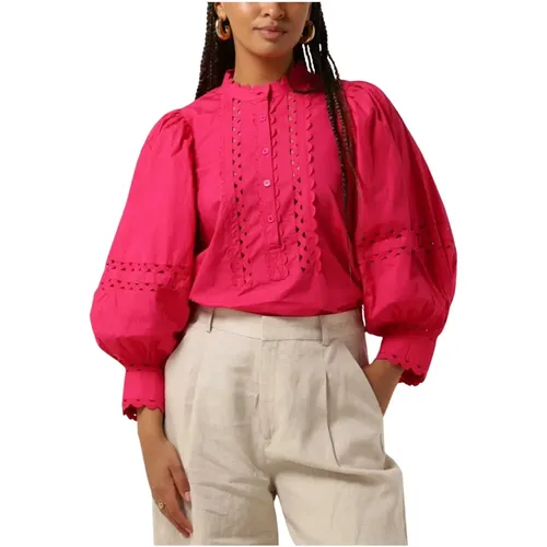 Fuchsia Broderie Bluse , Damen, Größe: XS - Antik batik - Modalova