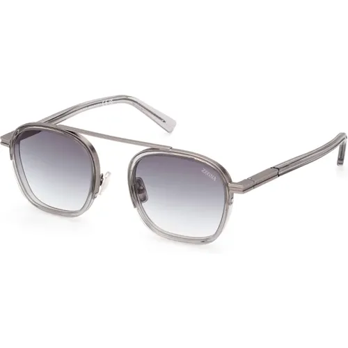 Sunglasses, unisex, , Size: 51 MM Dark Ruthenium Sunglasses - Ermenegildo Zegna - Modalova