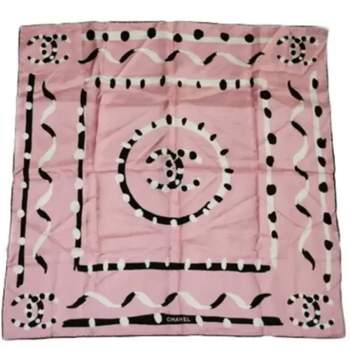 Pre-owned Scarves, female, , Size: ONE SIZE Pre-owned Silk scarves - Chanel Vintage - Modalova