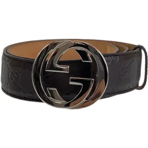 Pre-owned Belts, male, , Size: ONE SIZE Pre-owned Leather belts - Gucci Vintage - Modalova