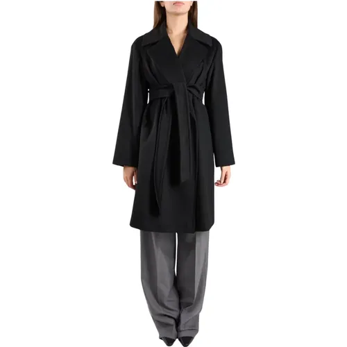 Tiger Wool Coat Robe Style , female, Sizes: L, S, M, XS - Max Mara Studio - Modalova