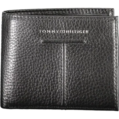 Wallets & Cardholders, male, , Size: ONE SIZE Leather Wallet with Double Card Spaces - Tommy Hilfiger - Modalova