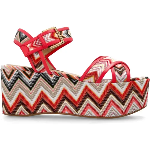 Wedges, female, , Size: 10 US Patterned platform sandals - Missoni - Modalova