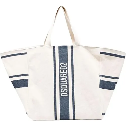 Baumwoll-Tote-Tasche mit Logo - Dsquared2 - Modalova