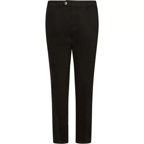 Chinos, male, , Size: W36 Slim Fit Trousers with Ironed Pleat - Michael Coal - Modalova