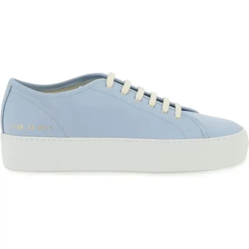 Gold-Tone Turnier Low Super Sneakers,Gold Print Leder Sneakers - Common Projects - Modalova