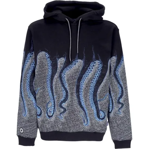 Hoodies, male, , Size: L Black Everywhere Hoodie Mens - Octopus - Modalova