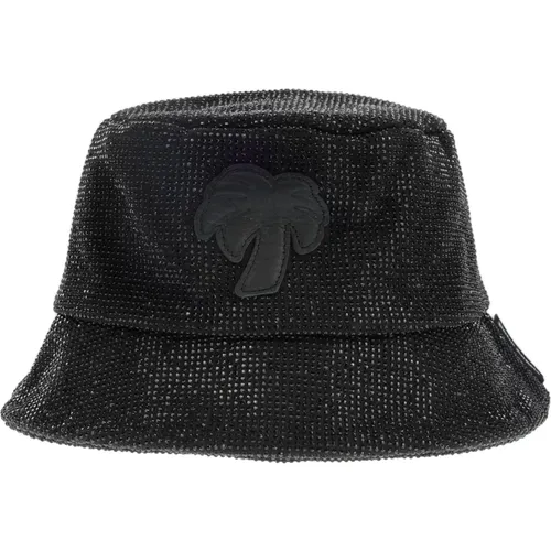 Strass Bucket Hat , female, Sizes: ONE SIZE - Palm Angels - Modalova