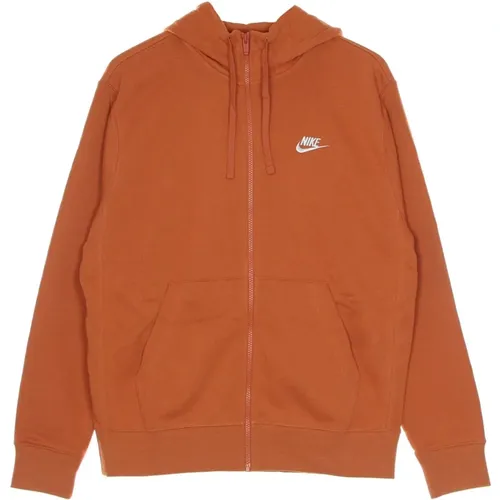 Sporty Hooded Zip Sweatshirt French Terry , male, Sizes: S, XL - Nike - Modalova