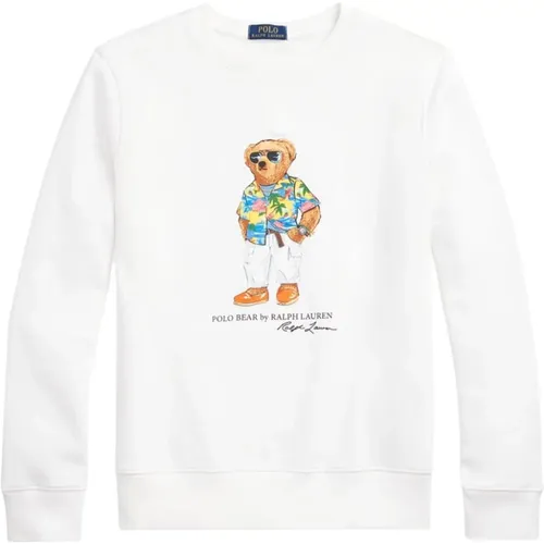 Teddy Bear Crew Neck Sweater , male, Sizes: S, M, XL, L - Ralph Lauren - Modalova