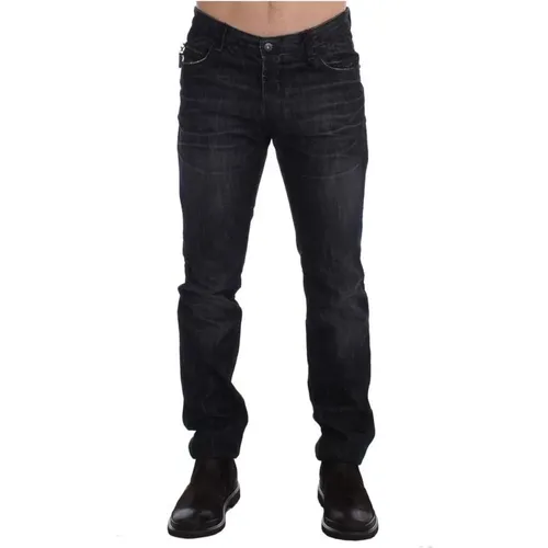 Straight Jeans, male, , Size: W34 Stretch Denim Jeans - Costume National - Modalova