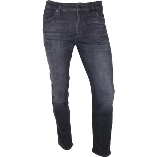 Slim Fit Denim Delano Jeans Schwarz , Herren, Größe: W38 L34 - Hugo Boss - Modalova