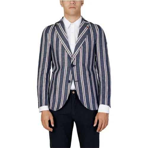 Blazers, male, , Size: XL Striped Button Blazer - Mulish - Modalova