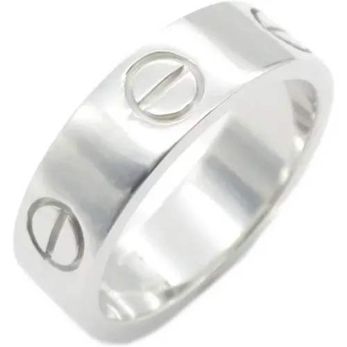 Pre-owned Jewellery, female, , Size: ONE SIZE Pre-owned White Gold rings - Cartier Vintage - Modalova