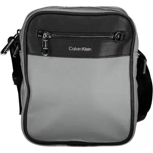 Messenger Bags, male, , Size: ONE SIZE Polyester Shoulder Bag with Zip - Calvin Klein - Modalova