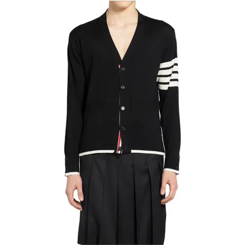 Merino Wool V-Neck Cardigan , male, Sizes: M, L, XL, 2XL - Thom Browne - Modalova