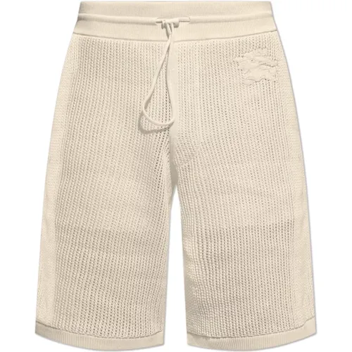 Cotton shorts with logo , male, Sizes: M, L, S - Burberry - Modalova