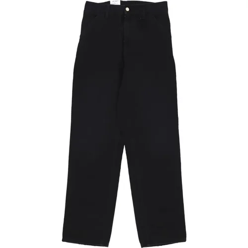 Schwarze Aged Canvas Single Knee Pant , Herren, Größe: W34 L32 - Carhartt WIP - Modalova