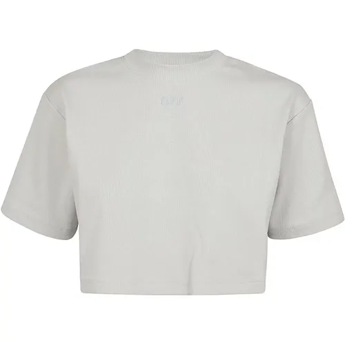 T-Shirts , Damen, Größe: M - Off White - Modalova