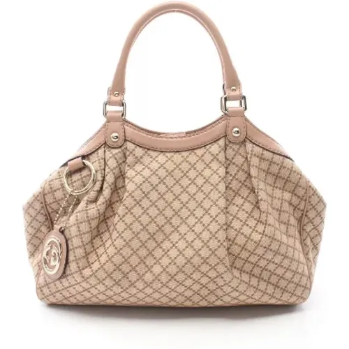 Pre-owned Tote Bags, female, , Size: ONE SIZE Pre-owned Canvas handbags - Gucci Vintage - Modalova