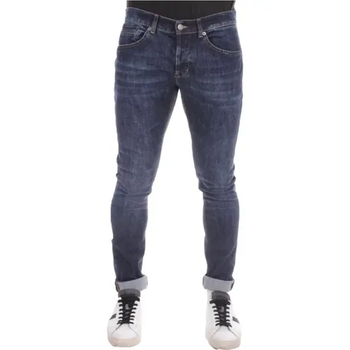 Slim-Fit Jeans with Button Closure , male, Sizes: W36 - Dondup - Modalova