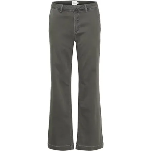 Forest Night Straight-Leg Pants , female, Sizes: L, 3XL - My Essential Wardrobe - Modalova