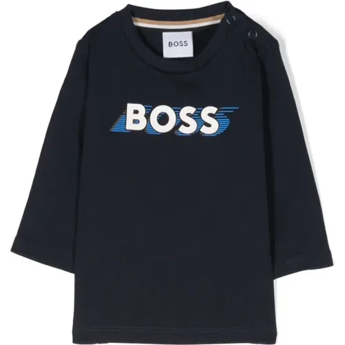 Navy Baumwoll Jersey T-Shirt - Hugo Boss - Modalova