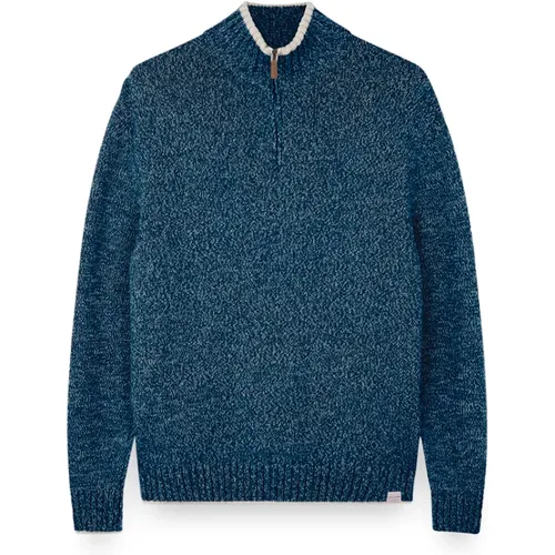 Turtlenecks, male, , Size: S Cashmere Half Zip Sweater - PAUL & SHARK - Modalova