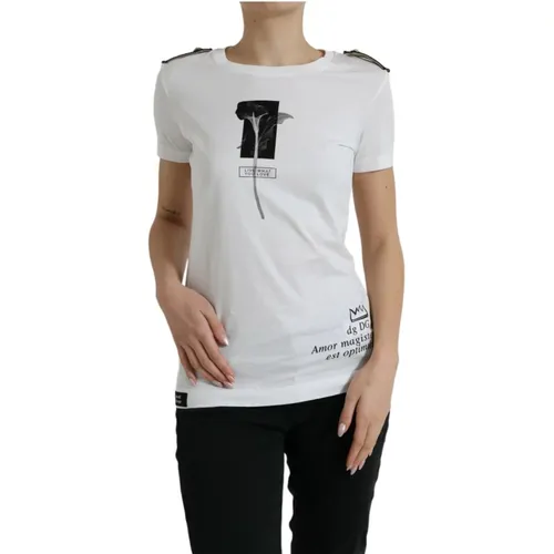 T-Shirts , Damen, Größe: L - Dolce & Gabbana - Modalova