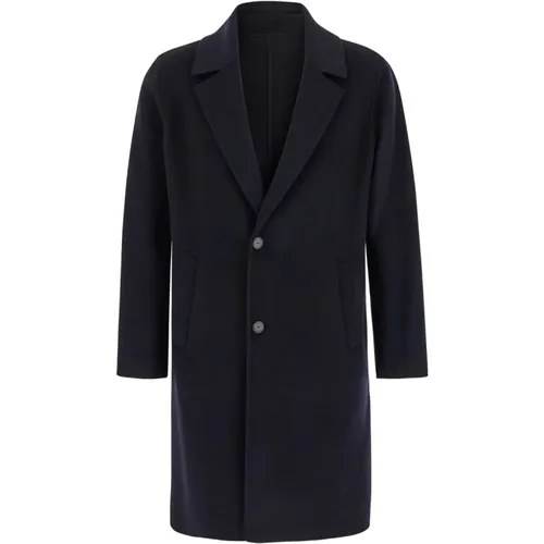 Single-Breasted Coats, male, , Size: XL Double Wool Coat - Low Brand - Modalova