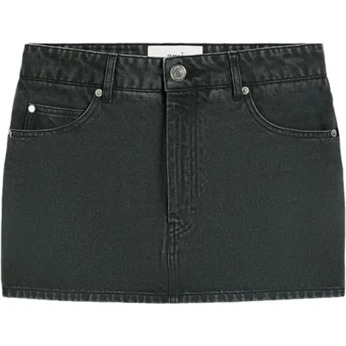 Denim Skirt , female, Sizes: W27, W29, W28 - Ami Paris - Modalova