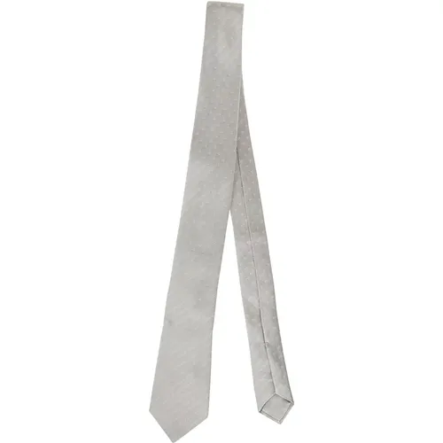 Ties, male, , Size: ONE SIZE Grey Silk Tie for Men - Petronius 1926 - Modalova