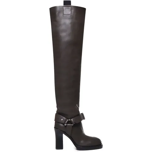 Leather Boots Round Tip , female, Sizes: 4 UK, 7 UK, 5 1/2 UK, 5 UK - Burberry - Modalova