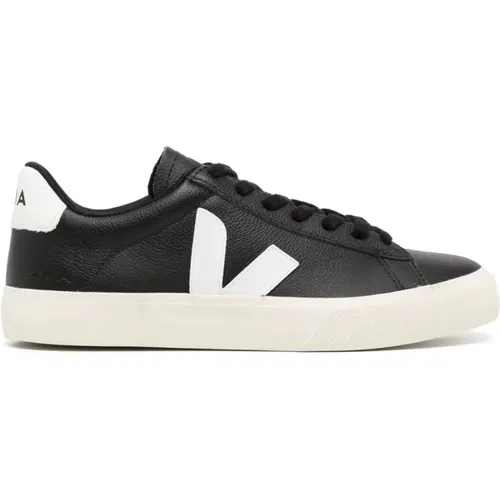 Schwarz Weiße Campo Sneakers , Damen, Größe: 37 1/2 EU - Veja - Modalova