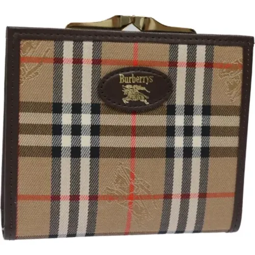 Pre-owned Wallets, female, , Size: ONE SIZE Pre-owned Canvas wallets - Burberry Vintage - Modalova