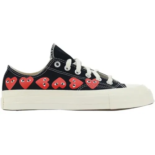 Sneakers, male, , Size: 8 US Heart Logo Canvas Sneakers - Comme des Garçons Play - Modalova