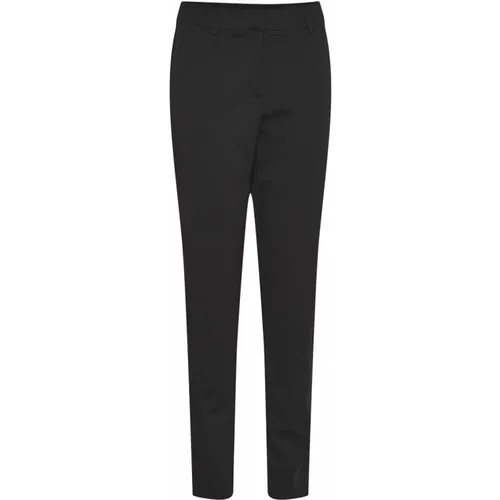 Slim-fit Trousers, female, , Size: M Plain Trousers - Ichi - Modalova