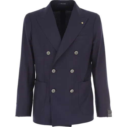 Stilvolle Blaue Jacke für Männer - Tagliatore - Modalova
