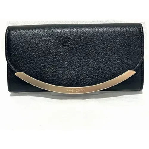 Pre-owned Wallets, female, , Size: ONE SIZE Pre-owned Leather wallets - Chloé Pre-owned - Modalova