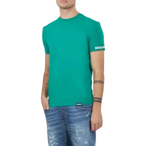 Herren Rundhals T-Shirt , Herren, Größe: M - Dsquared2 - Modalova