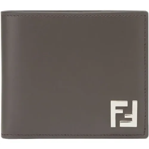 Wallets & Cardholders, male, , Size: ONE SIZE Foldable Calfskin Wallet with FF Motif - Fendi - Modalova