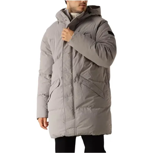 Graue Gepolsterte Regular Fit Jacke , Herren, Größe: XL - Pure Path - Modalova