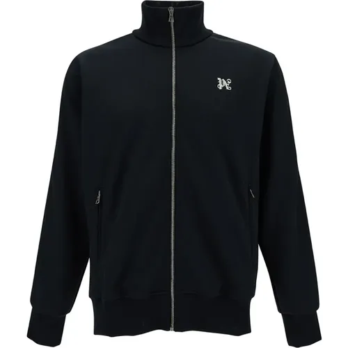 Monogram Track Jacket , male, Sizes: L, M, S, XL - Palm Angels - Modalova