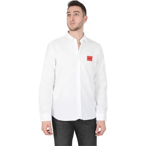 Cotton Shirt , male, Sizes: L - Hugo Boss - Modalova