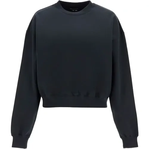 Boxy Crewneck Sweatshirt , Damen, Größe: S - Y-3 - Modalova