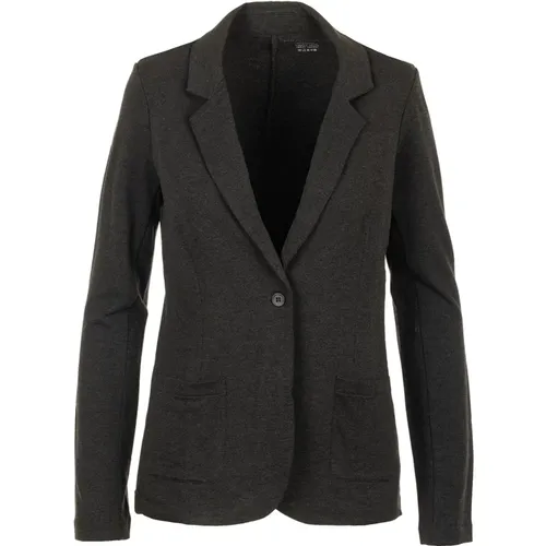 Blazers, female, , Size: L Anthracite Jacket - Majestic Giacca - majestic filatures - Modalova